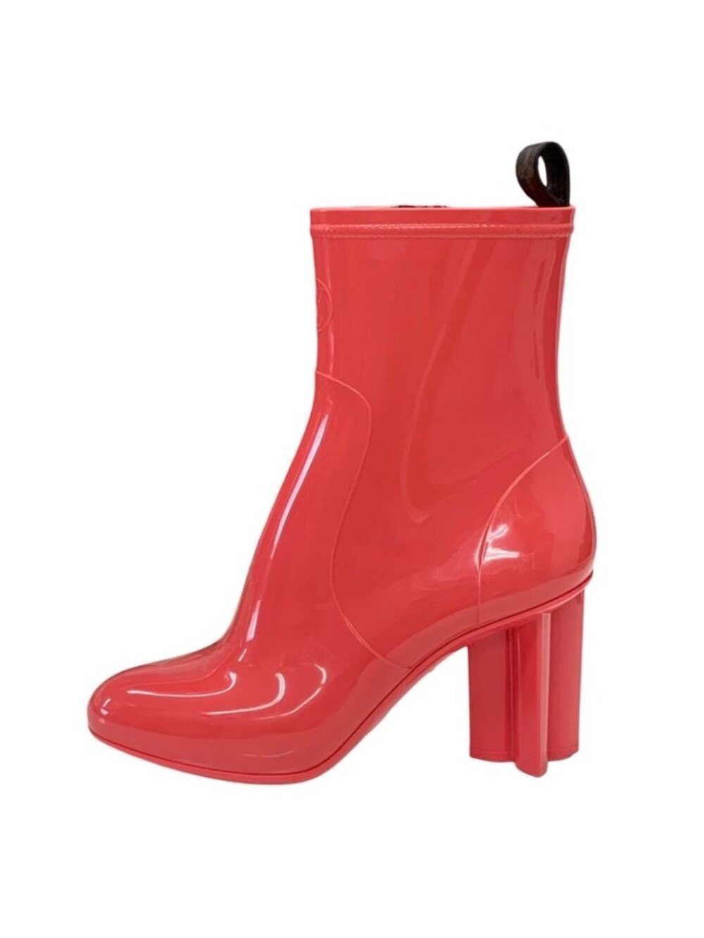 Louis Vuitton Boots Short Rain Silhouette Line Monogram Rubber Pink - Picture 3 of 10